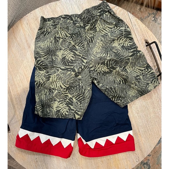 Bundle 2 Boys Swim Trunks Size 6 Green and Blue - Picture 4 of 6